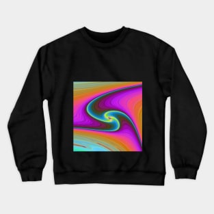 Psychedelic, Ombre, Fractal, Purple and Orange, Triswirl Design. Crewneck Sweatshirt